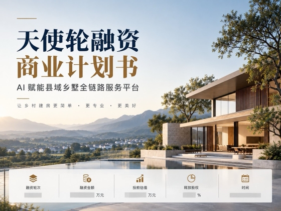 四川｜乡村AI文旅平台 天使轮融资商业计划书全案